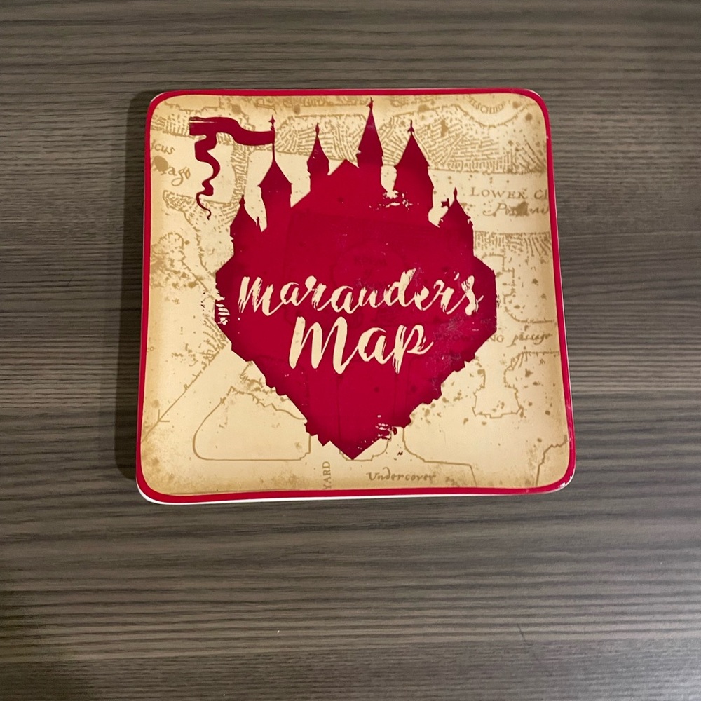 Marauder's Map Decorative Glass Plate